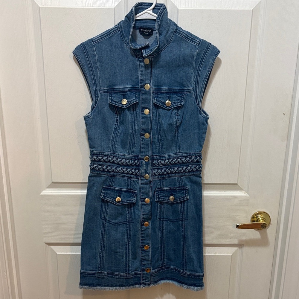 bebe Blue Denim Dress
